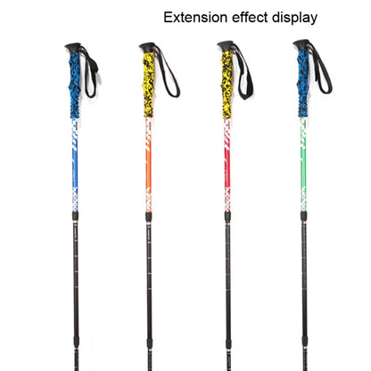 135cm Adjustable Portable Height Outdoor Aluminum Trekking Poles, Red#135cm, Green#135cm