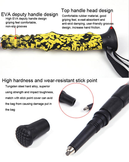 135cm Adjustable Portable Height Outdoor Aluminum Trekking Poles, Red#135cm, Green#135cm