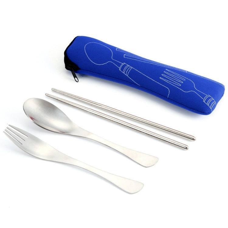 Three-Piece Outdoor Cutlery, Dark blue, Rose Red, Grass green, Fluorescent green, Orange, Purple, Big Red, Light blue