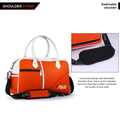 PGM Golf Ultra Light Portable PU Ball Bag Large Capacity Clothes Bag(Black), YWB017 Black, YWB017 White, YWB017 Orange