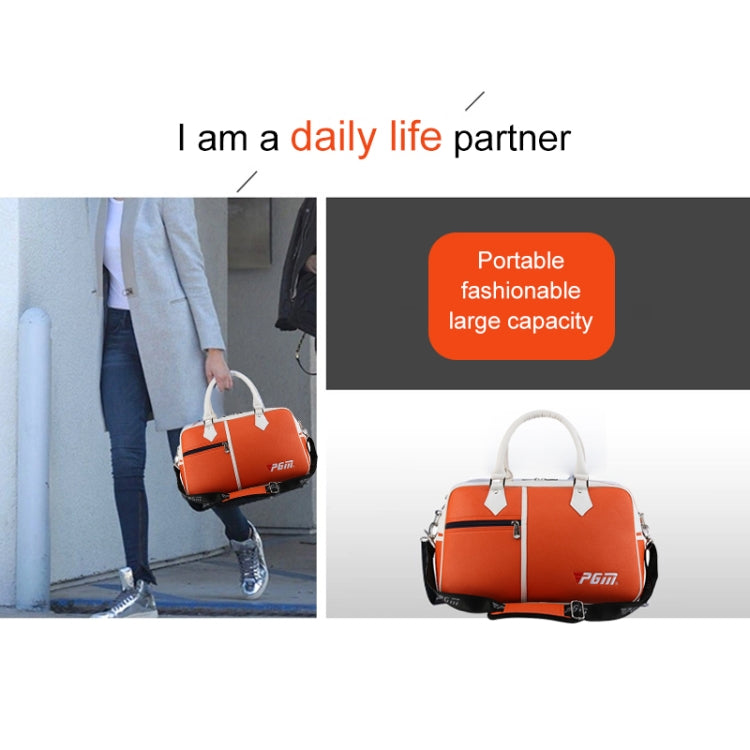 PGM Golf Ultra Light Portable PU Ball Bag Large Capacity Clothes Bag(Black), YWB017 Black, YWB017 White, YWB017 Orange