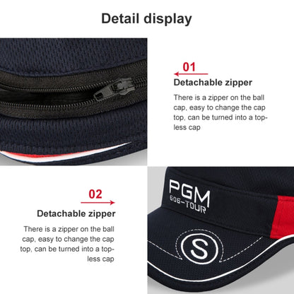 PGM Golf Men and Women Sunscreen Breathable Multi-function Hat(Navy Blue), MZ011 Navy Blue