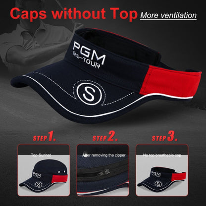 PGM Golf Men and Women Sunscreen Breathable Multi-function Hat(Navy Blue), MZ011 Navy Blue