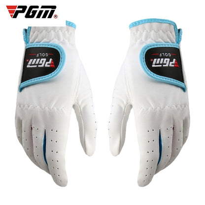 PGM One Pair Golf Microfiber Cloth Soft Comfortable Gloves for Children, 14, 15, 16, 17