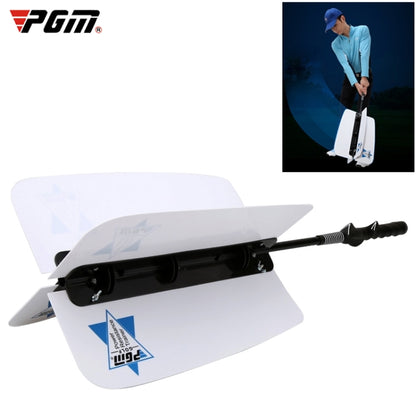 PGM Golf Warm-up Wind Swing Fan Resistance Practice Aid Trainer Training Guide, HGB007 White, HGB007 Yellow