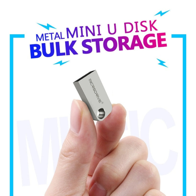 MicroDrive 64GB USB 2.0 Mini Semi-circular Metal U Disk, 64GB