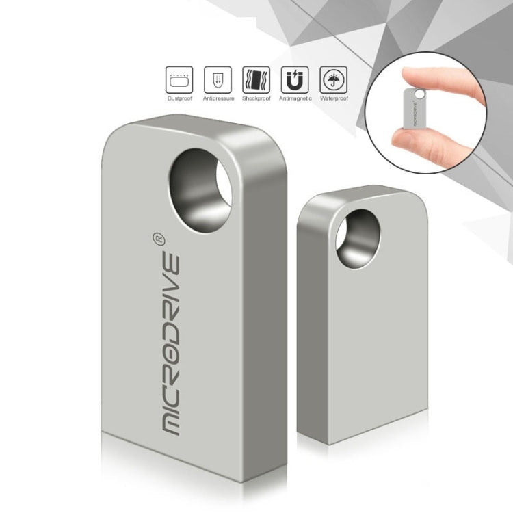 MicroDrive 64GB USB 2.0 Mini Semi-circular Metal U Disk, 64GB