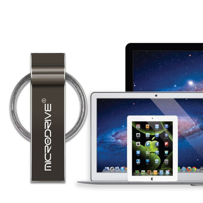 MicroDrive 4GB USB 2.0 Metal Keychain U Disk, 4GB