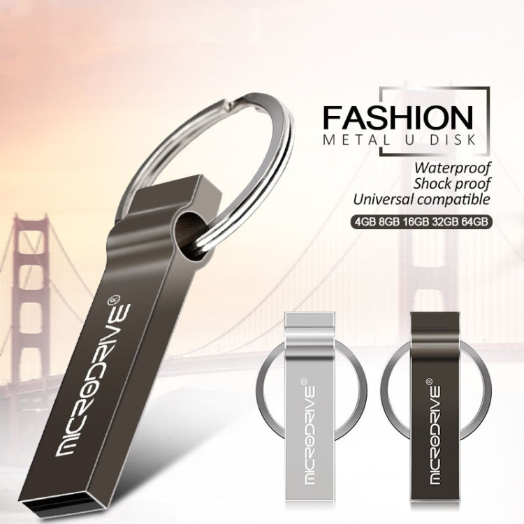 MicroDrive 128GB USB 2.0 Metal Keychain U Disk, 128GB