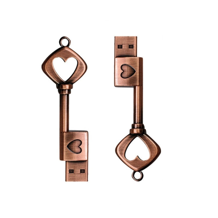 MicroDrive 32GB USB 2.0 Copper Love Key U Disk, 32GB