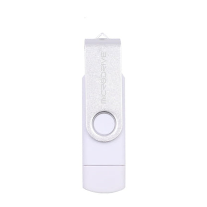 MicroDrive 32GB USB 2.0 Mobile Computer Dual-use Rotating OTG Metal U Disk, 32GB