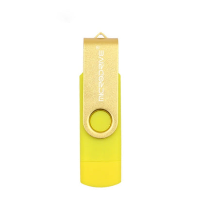 MicroDrive 32GB USB 2.0 Mobile Computer Dual-use Rotating OTG Metal U Disk, 32GB