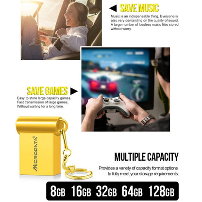 MiCRODATA 16GB USB 2.0 Computer and Car Two-use Mini U Disk(Silver Grey), 16GB