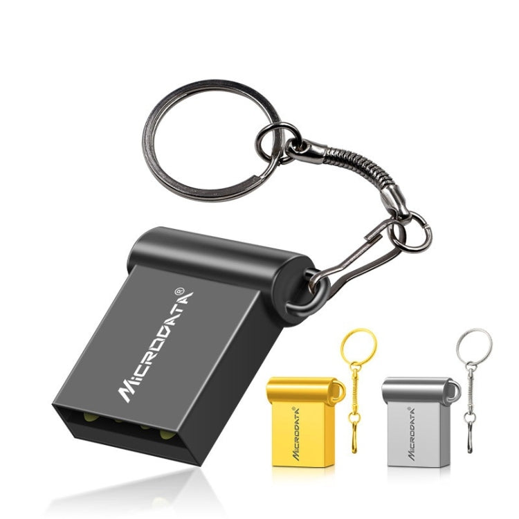 MiCRODATA 32GB USB 2.0 Computer Car Two-use Mini U Disk(Silver Grey), 32GB