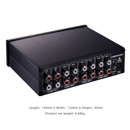 LINEPAUDIO B981 Pro 8-ch Pre-amplifier Speaker Distributor Switcher Speaker Comparator, Signal Booster with Volume Control & Earphone / Monitor Function, B981