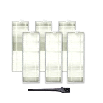 XI267 6 PCS I259 Filter + G101 Small Black Brush for ILIFE A7 A9