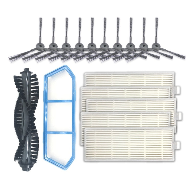 XI230 5 Pairs K614 Side Brushes + I205 Initial Effect Filter + 5 PCS I207 Filters + I203 Main Brush Set for ILIFE A4S, XI230