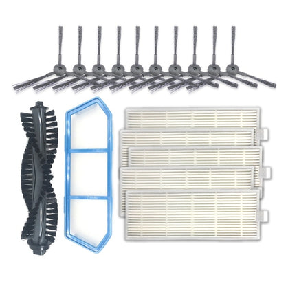 XI230 5 Pairs K614 Side Brushes + I205 Initial Effect Filter + 5 PCS I207 Filters + I203 Main Brush Set for ILIFE A4S, XI230