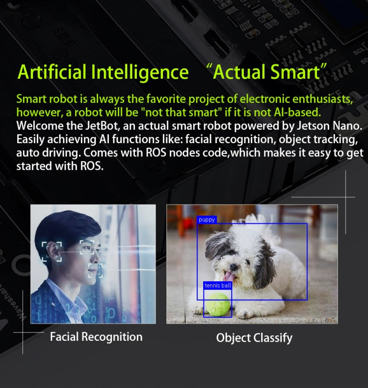 Waveshare JetBot AI Kit, AI Robot Based on Jetson Nano, Based on Jetson Nano