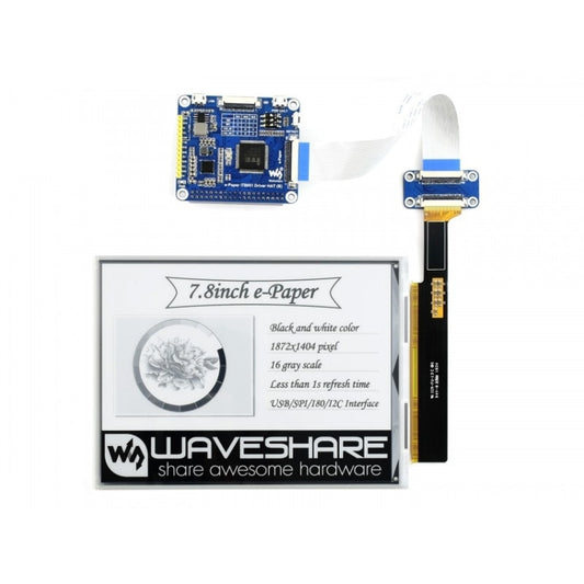 Waveshare 7.8 inch 1872x 1404 E-Ink Display HAT for Raspberry Pi, 7.8 inch