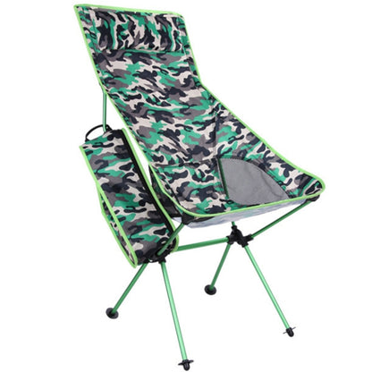 Outdoor Portable Camouflage Folding Camping Chair Light Fishing Beach Chair Aviation Aluminum Alloy Backrest Recliner, Camouflage Folding Chair (blue), Camouflage Folding Chair (green), Camouflage Folding Chair (orange)