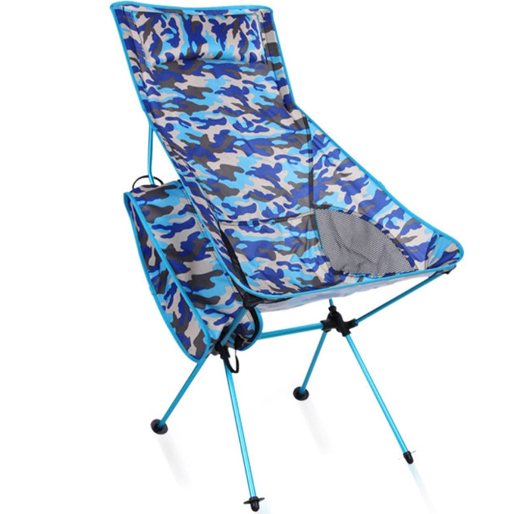 Outdoor Portable Camouflage Folding Camping Chair Light Fishing Beach Chair Aviation Aluminum Alloy Backrest Recliner, Camouflage Folding Chair (blue), Camouflage Folding Chair (green), Camouflage Folding Chair (orange)