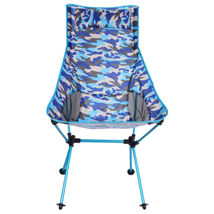 Outdoor Portable Camouflage Folding Camping Chair Light Fishing Beach Chair Aviation Aluminum Alloy Backrest Recliner, Camouflage Folding Chair (blue), Camouflage Folding Chair (green), Camouflage Folding Chair (orange)