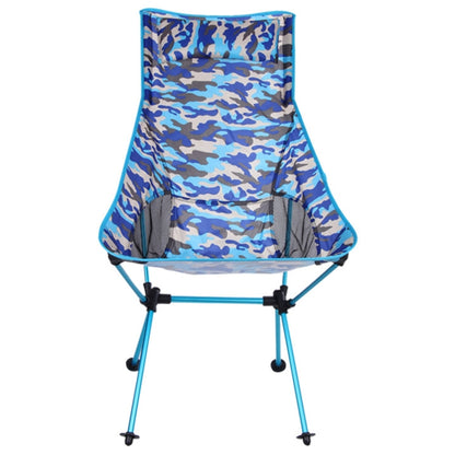 Outdoor Portable Camouflage Folding Camping Chair Light Fishing Beach Chair Aviation Aluminum Alloy Backrest Recliner, Camouflage Folding Chair (blue), Camouflage Folding Chair (green), Camouflage Folding Chair (orange)
