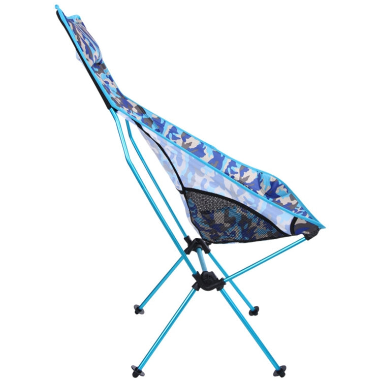 Outdoor Portable Camouflage Folding Camping Chair Light Fishing Beach Chair Aviation Aluminum Alloy Backrest Recliner, Camouflage Folding Chair (blue), Camouflage Folding Chair (green), Camouflage Folding Chair (orange)
