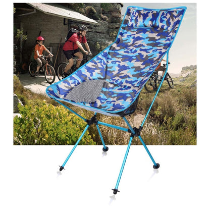 Outdoor Portable Camouflage Folding Camping Chair Light Fishing Beach Chair Aviation Aluminum Alloy Backrest Recliner, Camouflage Folding Chair (blue), Camouflage Folding Chair (green), Camouflage Folding Chair (orange)