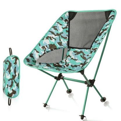 Outdoor Camouflage Portable Folding Camping Chair Light Fishing Beach Chair Aviation Aluminum Alloy Backrest Recliner, Backrest Chair(blue), Backrest Chair(green), Backrest Chair(orange)