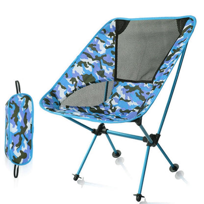 Outdoor Camouflage Portable Folding Camping Chair Light Fishing Beach Chair Aviation Aluminum Alloy Backrest Recliner, Backrest Chair(blue), Backrest Chair(green), Backrest Chair(orange)