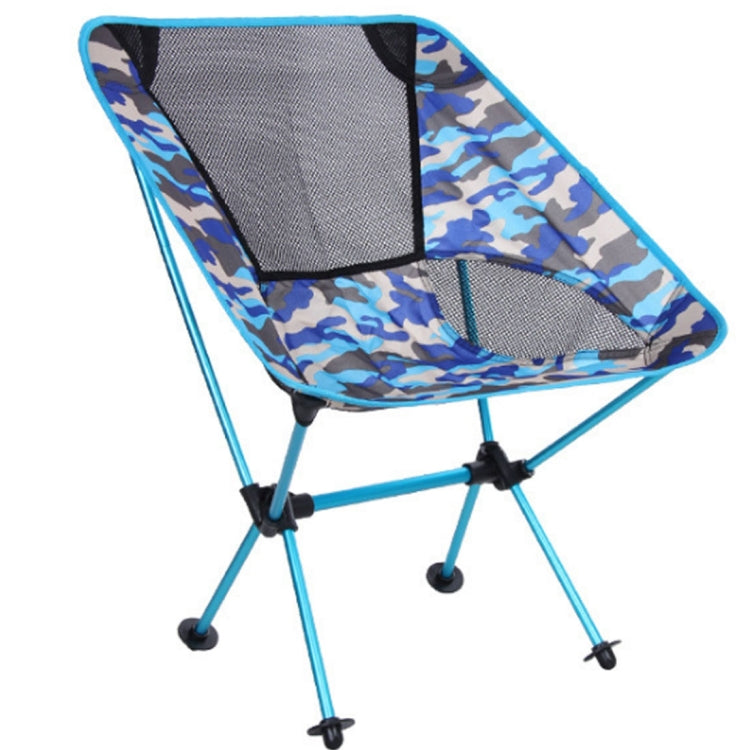 Outdoor Camouflage Portable Folding Camping Chair Light Fishing Beach Chair Aviation Aluminum Alloy Backrest Recliner, Backrest Chair(blue), Backrest Chair(green), Backrest Chair(orange)