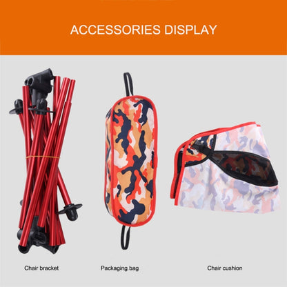 Outdoor Camouflage Portable Folding Camping Chair Light Fishing Beach Chair Aviation Aluminum Alloy Backrest Recliner, Backrest Chair(blue), Backrest Chair(green), Backrest Chair(orange)