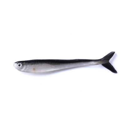 HENGJIA SO101 10 PCS 8cm/2.4g Loach Soft Bait Two-color Small Fish Road Soft Fishing Lure for Sea Fishing