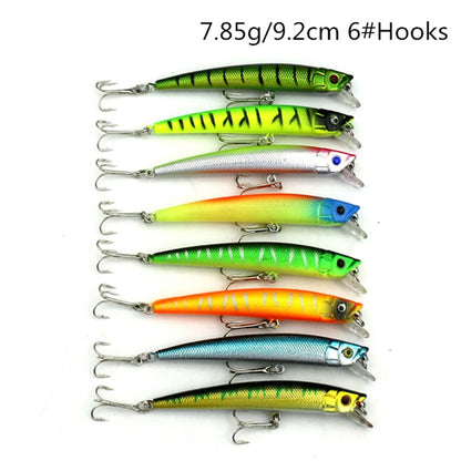 HENGJIA Set002 43 PCS Sequin Set Metal Sequins False Bait Fresh Sea Bass Fishing Bait Set, Length: 5 to 10.5cm, Boxed