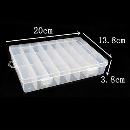 HENGJIA qt022 Twenty Four Grid Waterproof Multifunction Fishing Tool Gear Storage Transparent Fishing Tackle Box, qt022